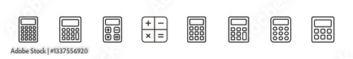 Calculator icon set. Accounting calculator icon. calculator vector