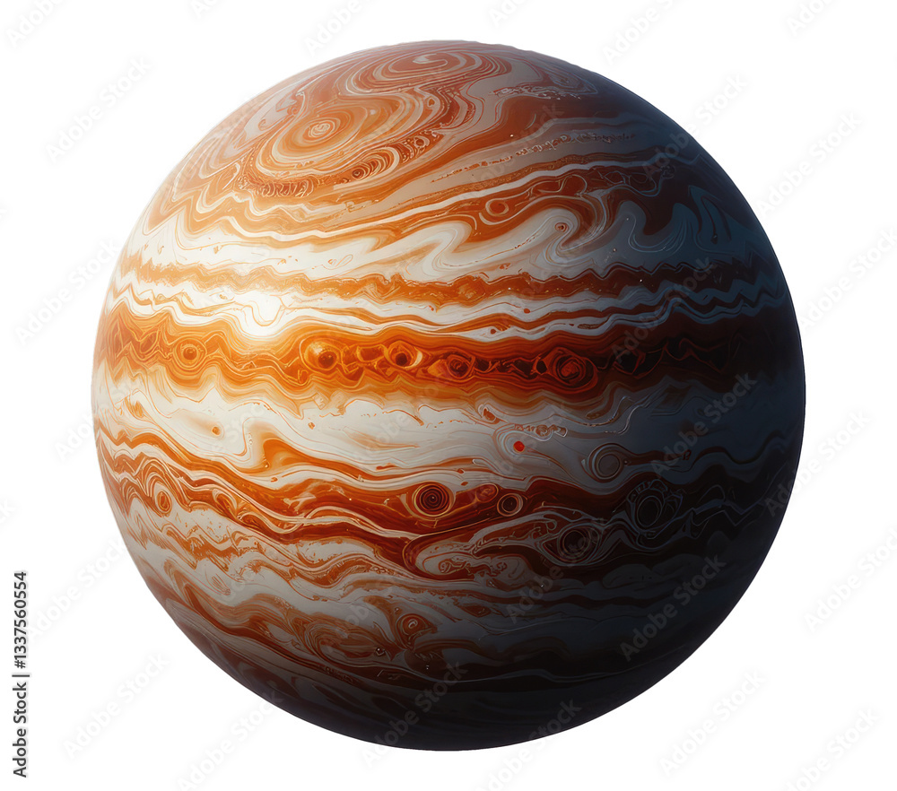 Jupiter Planet Cut Out Isolated on Transparent PNG Background. Jupiter Planet Cut Out Isolated on Transparent PNG Background.