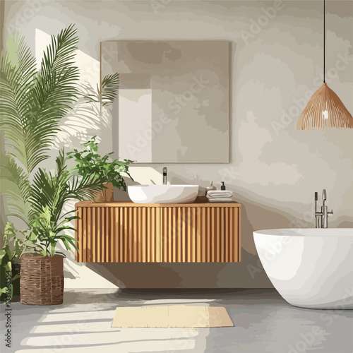 Sleek Modern Minimalist Bathroom Interior Design