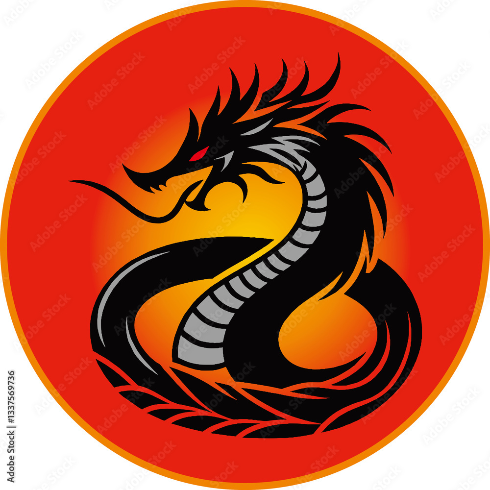 Obraz premium vector image of a dragon