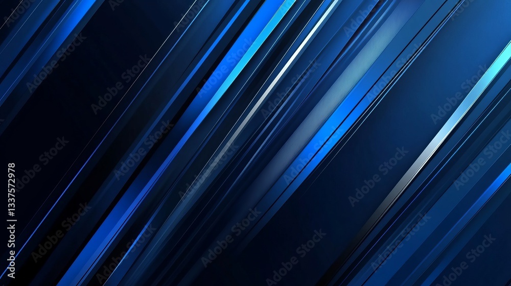 Futuristic dark blue technology background with overlapping geometric stripes and dynamic diagonal lines creating a sleek high-tech abstract vector design for digital innovation and modern graphic pro