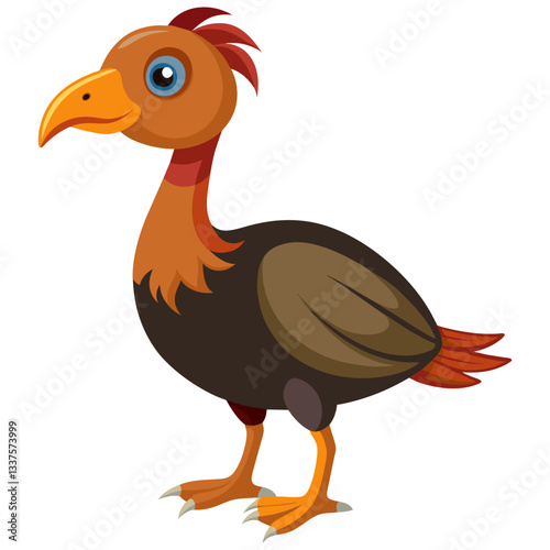 dodo vector illustration, extinct bird wildlife drawing