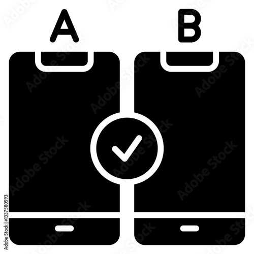 AB Testing Solid Icon