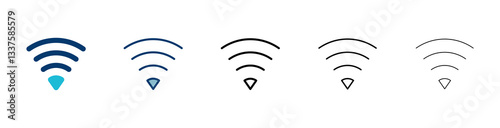 WIFI Icon vector isolated on white background. signal vector icon. Wireless and wifi icon or sign for remote internet access