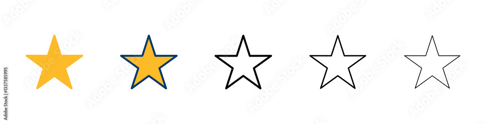 Star Icon vector isolated on white background. Star vector icon. Rating symbol Star Icon vector isolated on white background. Star vector icon. Rating symbol