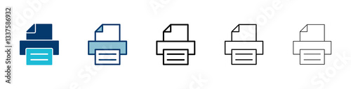 Printer icon vector isolated on white background. print icon. Fax vector icon.
