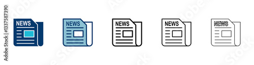 Newspaper icon vector isolated on white background. news paper icon vector