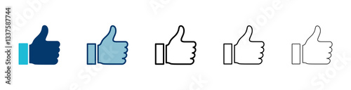 like icon vector isolated on white background. Thumbs up icon. social media icon