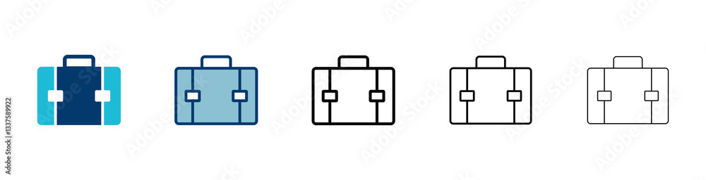 Briefcase icon vector isolated on white background. Briefcase vector icon Briefcase icon vector isolated on white background. Briefcase vector icon
