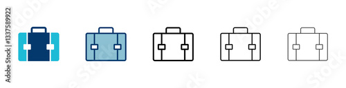 Briefcase icon vector isolated on white background. Briefcase vector icon