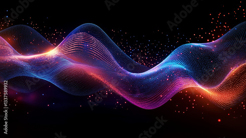 Plasma Energy Wave: Futuristic Abstract Background Design. Perfect for tech, science, energy, and   