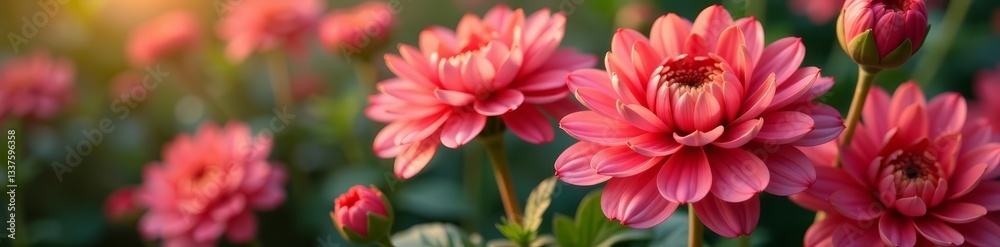 - Close-up of beautiful chrysanthemum flowers in full bloom, delicate, detail, close-up - Close-up of beautiful chrysanthemum flowers in full bloom, delicate, detail, close-up