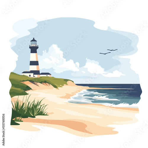 Serene and Picturesque Beach Scene