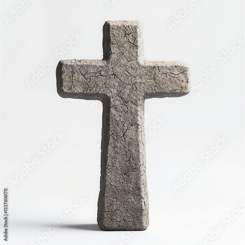 Elegant Stone Cross Symbolizing Enduring Faith