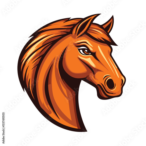 Powerful Horse Mascot Design for Athletic Teams and Sports Events