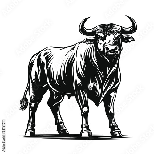 Strong Bull Mascot Vector Illustration