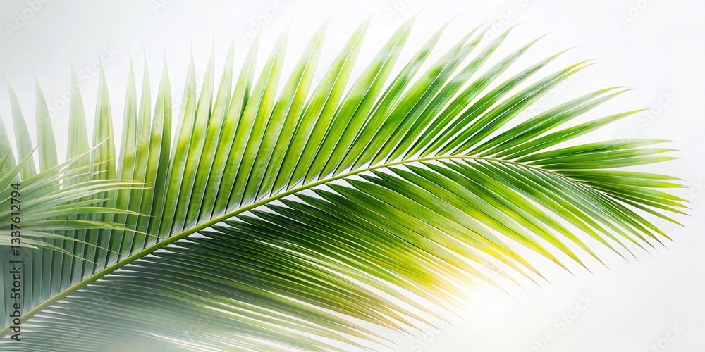 Fototapeta premium Double Exposure Palm Tree Close-up: Tropical Paradise Stock Photo