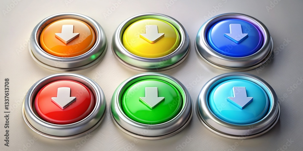 Download Arrow Buttons: A Colorful Set of Download Arrows for Websites and Apps Download Arrow Buttons: A Colorful Set of Download Arrows for Websites and Apps