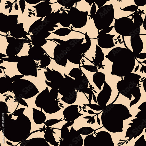 Tropical pattern, floral, leaves. Digital print in Repeat (rapport), Resolution 300 DPI, ideal for fashion, decoration and stationery.