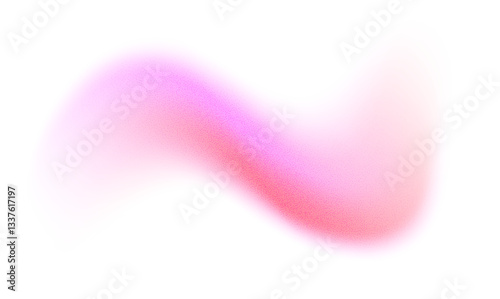Obraz na płótnie Abstract gradient shape with noise, pink blurred grainy color gradation, vibrant design element. Figure with soft flow effect, isolated on white. Vector illustration. w salonie