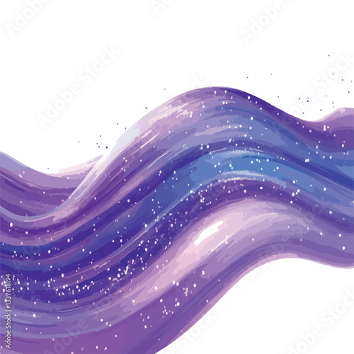 Elegant Flowing Purple and Lilac Paint Background