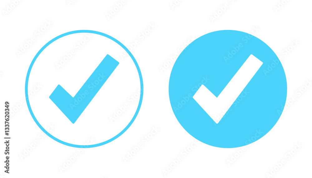 Check mark icon vector. Tick mark sign and symbol Check mark icon vector. Tick mark sign and symbol