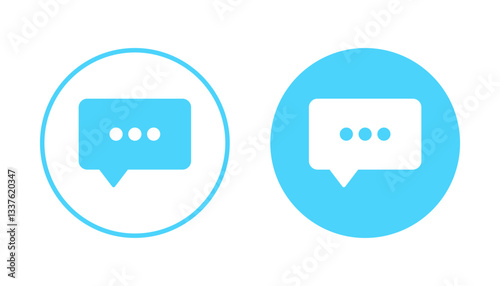 Chat icon vector. speech bubble sign and symbol. comment icon. message