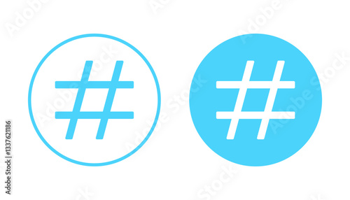 Hashtag icon vector. hashtag sign and symbol