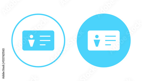 License icon vector. ID card icon. driver license, staff identification card