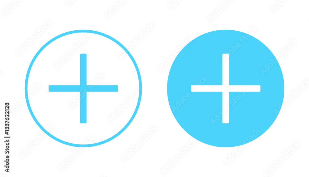 Plus icon vector. Add plus sign and symbol Plus icon vector. Add plus sign and symbol