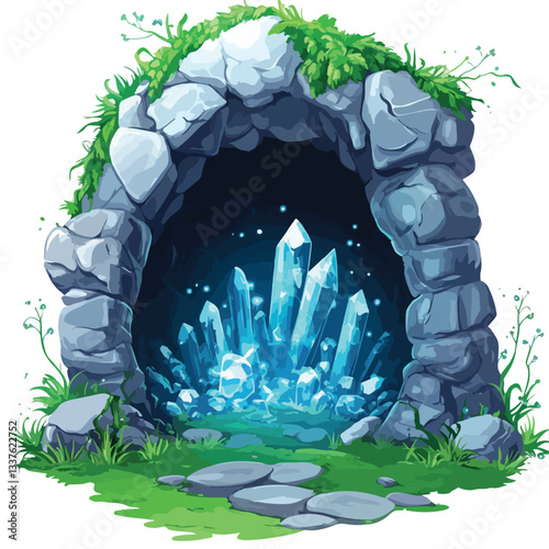 Majestic Underground Cave with Natural Entrance View