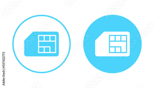 Sim card icon vector. dual sim card sign and symbol