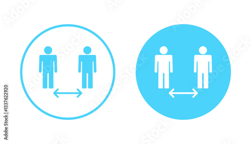 Social distance icon vector. social distancing sign and symbol. self quarantine sign