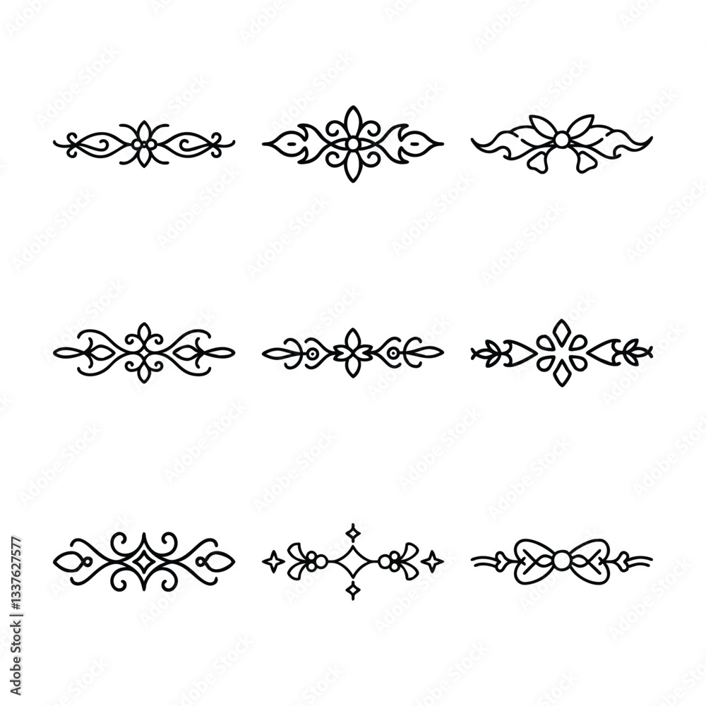 Obraz premium set of decorative elements