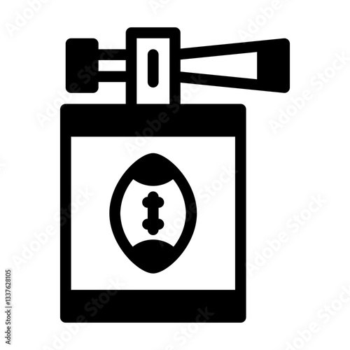 American Football Air Horn. This is a vector single icon with a semi solid style. perfect for any purpose, such as website design, mobile app design, logo design, pattern design, etc.