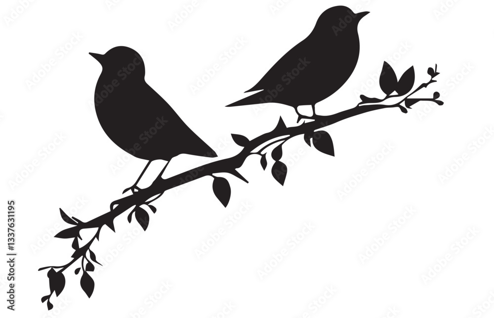 Black Bird Silhouette Illustration Black Bird Silhouette Illustration
