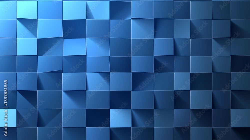 Gradient blue abstract background with geometric square texture featuring light and dark blue tones, perfect for branding, digital screens, posters, calendars, covers, and modern graphic design projec Gradient blue abstract background with geometric square texture featuring light and dark blue tones, perfect for branding, digital screens, posters, calendars, covers, and modern graphic design projec