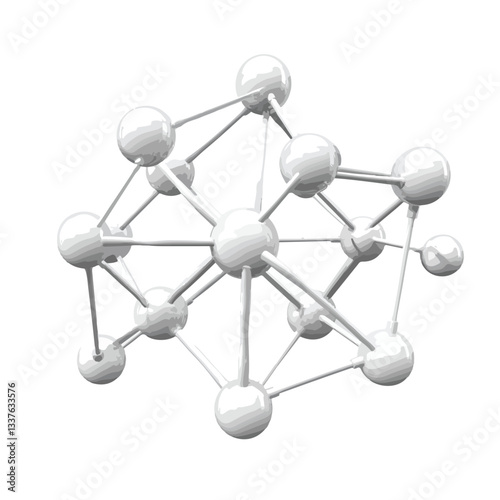 Abstract White Molecule or Atom Structure for Science Background
