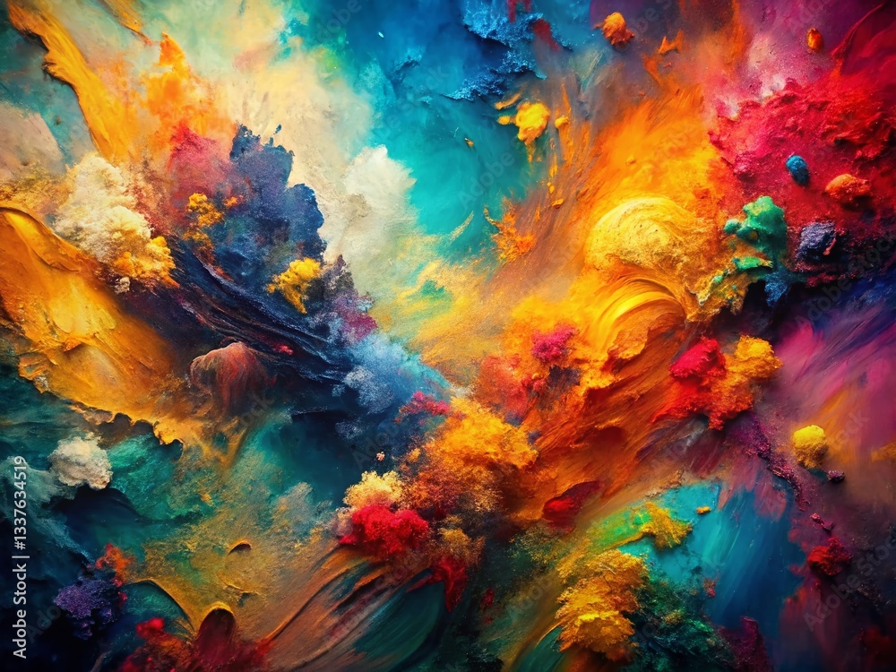 Exquisite Painterly Abstract Background: Deep Rich Colors & Textured Brushstrokes Exquisite Painterly Abstract Background: Deep Rich Colors & Textured Brushstrokes