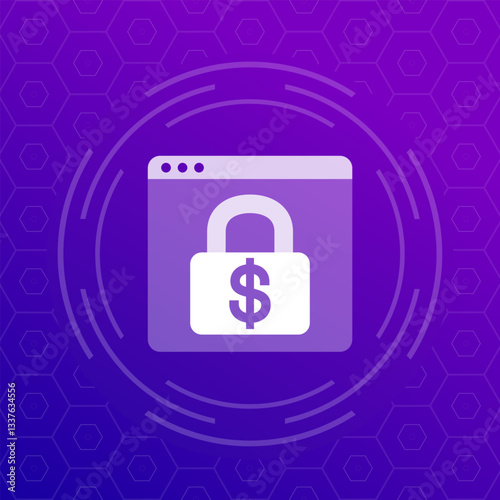 Blocked money account icon for web and apps
