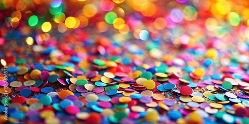 Festive Confetti Background with Copy Space for Text or Logo - Perfect for Celebrations