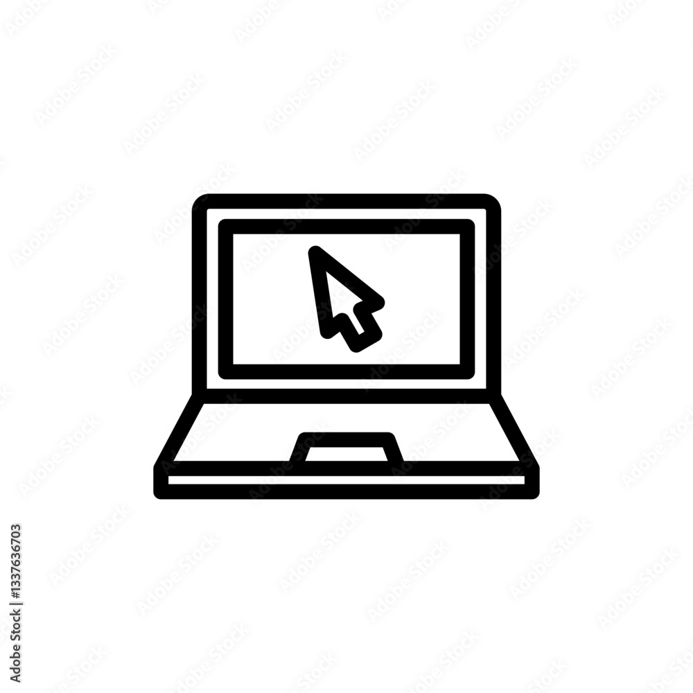 Laptop icon vector illustration. computer sign and symbol Laptop icon vector illustration. computer sign and symbol
