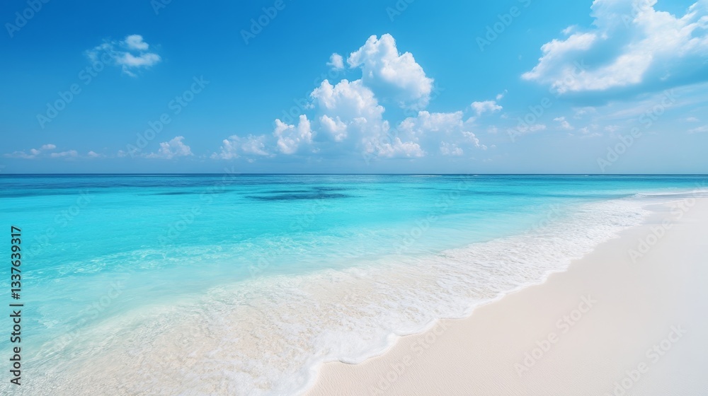 White sand beach and turquoise water. Travel background White sand beach and turquoise water. Travel background