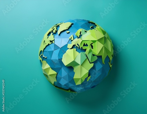 International Earth Month, featuring an abstract geometric representation of the Earth