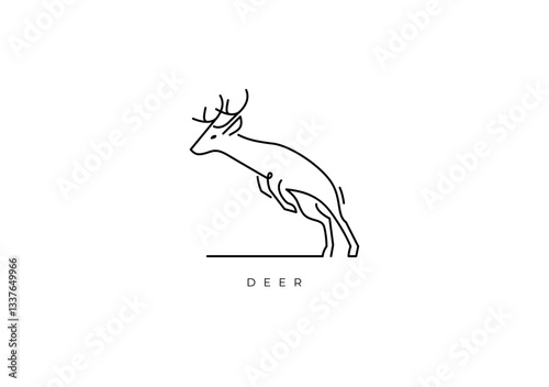 DEER ELEGANT OUTLINE 001