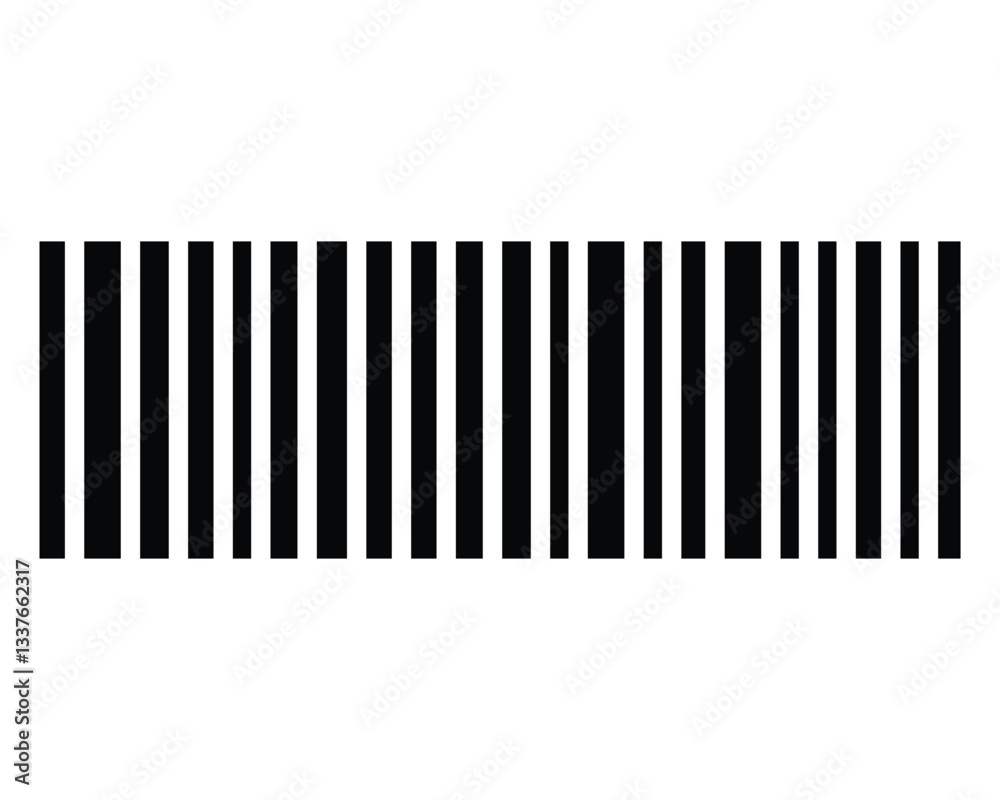 black silhouette barcode icon, barcode vector on white background. black silhouette barcode icon, barcode vector on white background.