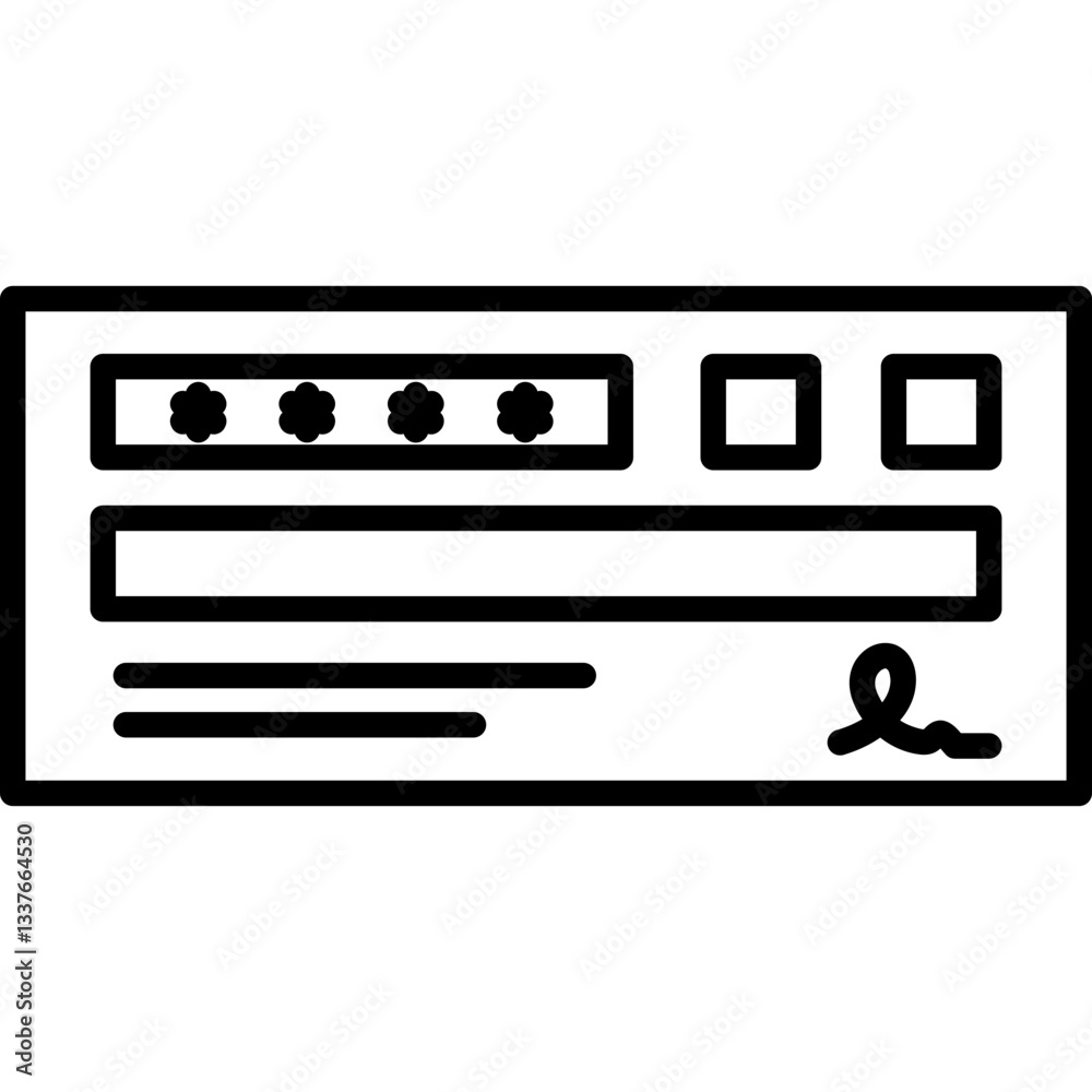 Cheque Icon Cheque Icon