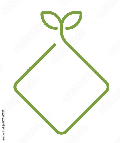 芽のフレーム、葉っぱの枠