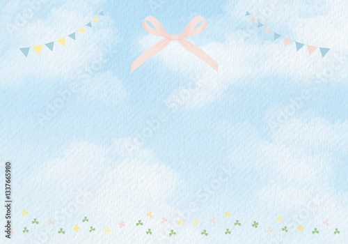 イベント　ギフト　行事　パステルカラーの背景イラスト