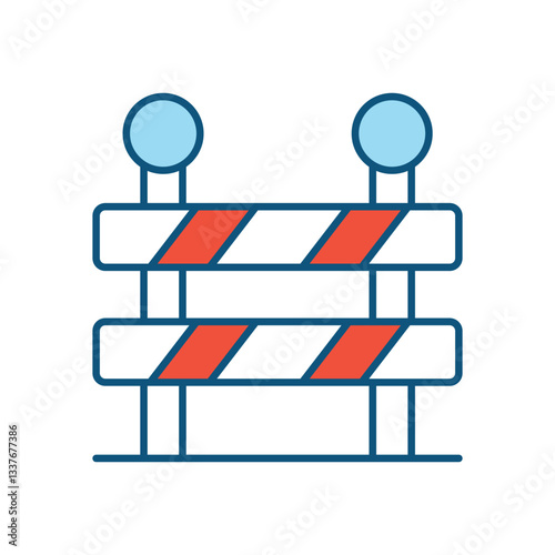 Roadblock vector icon 